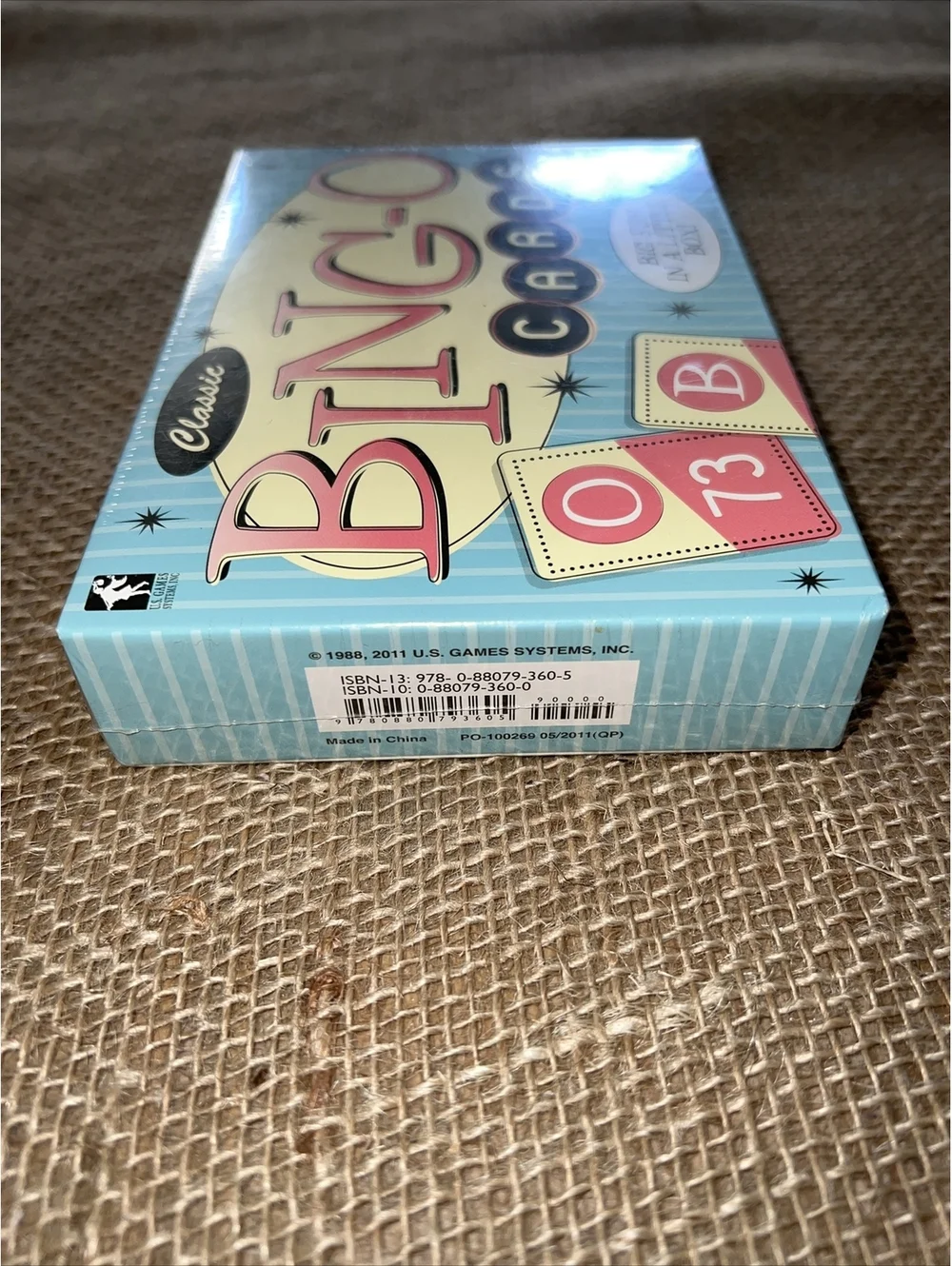 Vintage Bingo Card Game Travel Playing Card Deck US Games Systems 1988 BING-O